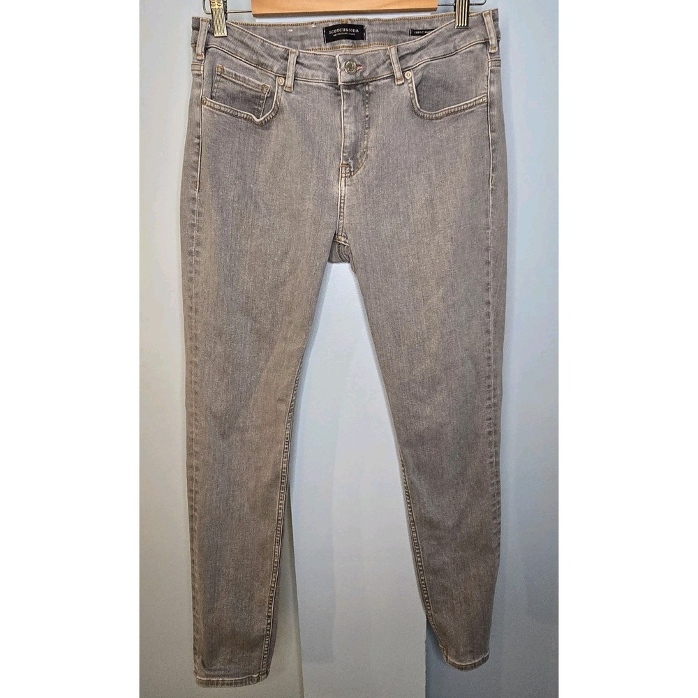 Scotch & Soda La Bohemienne Mid Rise Skinny Jeans 30/32 Grey